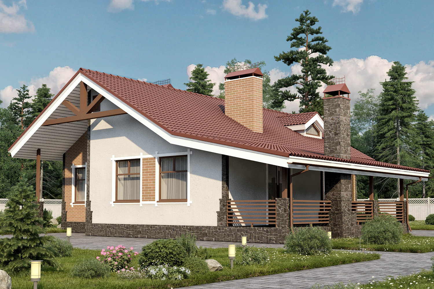 Дом с верандой варианты проектов одноэтажный садовый домик под одной крышей с верандой и дачный с мансардой размером 6х6 дом с террасой