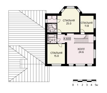 Проект классического дома с эркером, гаражом на два автомобиля, бильярдной, бассейном на первом этаже / План 2 этажа Проект классического дома с эркером, гаражом на два автомобиля, бильярдной, бассейном на первом этаже / План 2 этажа