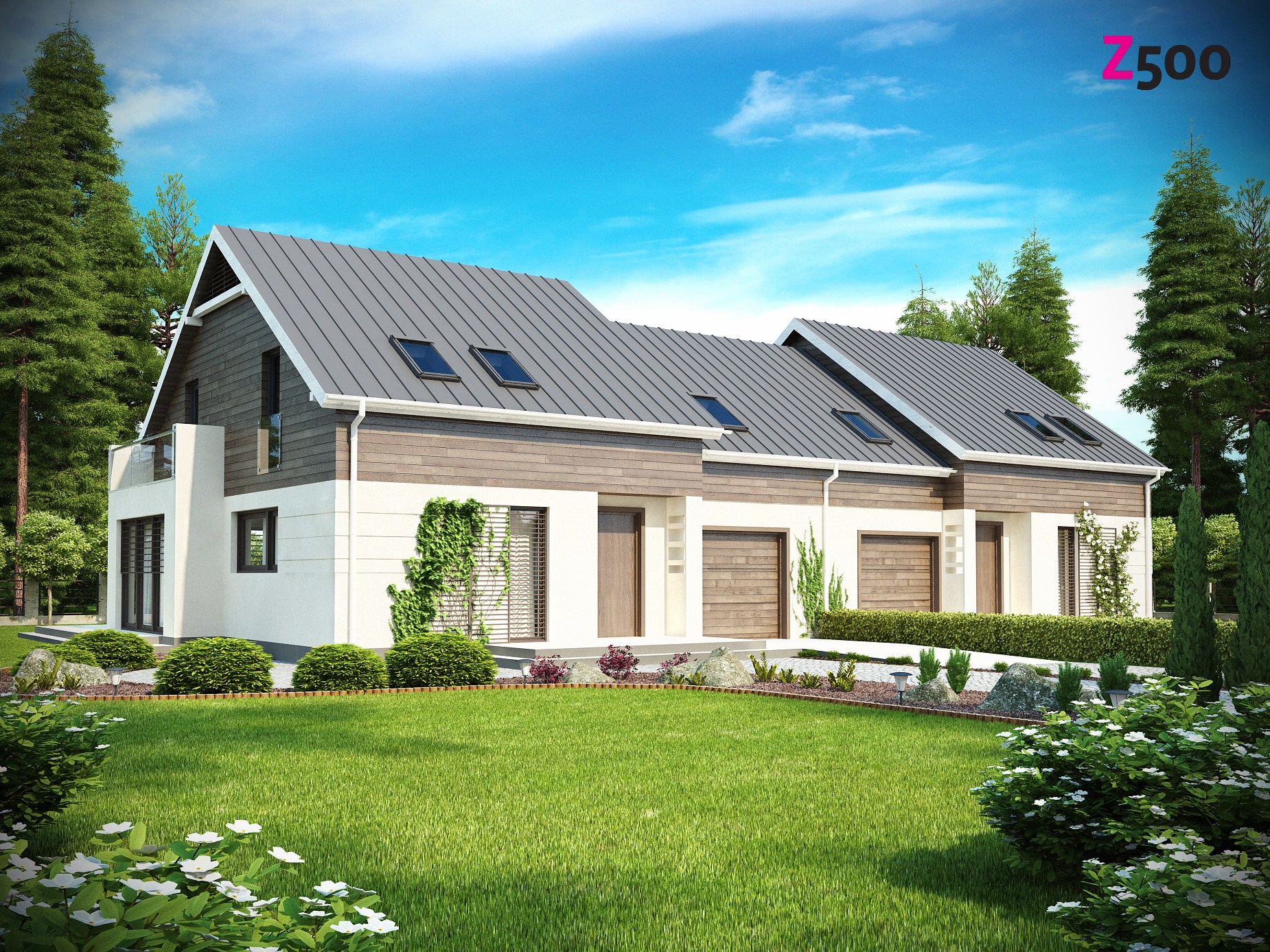 Проекты домов с двухскатной крышей: фото и цены | DOMAMO