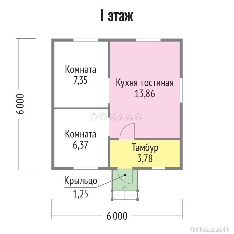 1970 6 на 6 метров