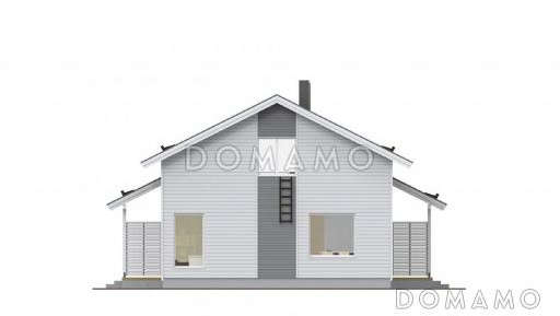 Проект современного двухэтажного дома / Фасад 3