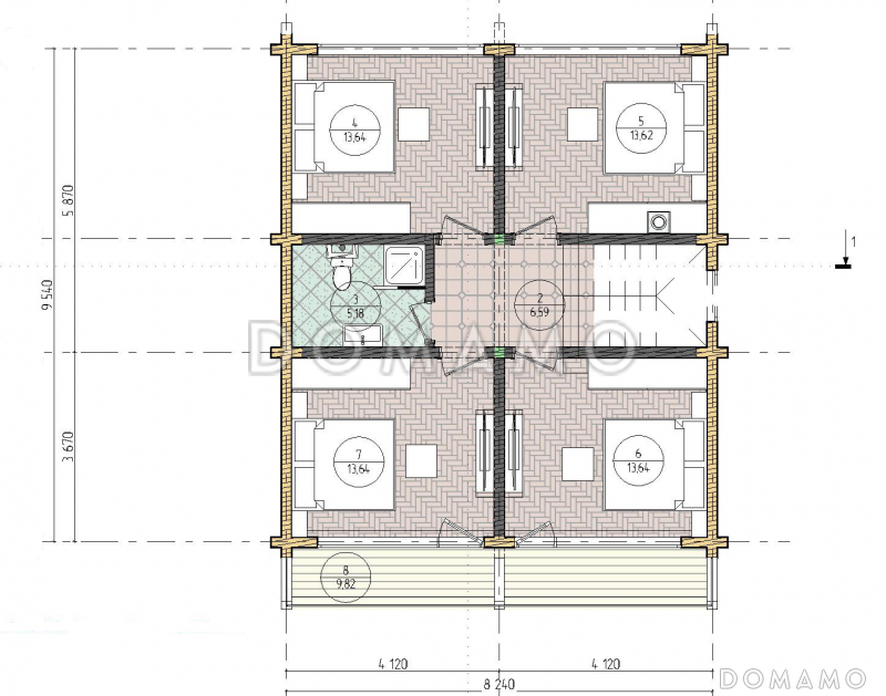 ГРИНВУД 150 / План мансардного этажа