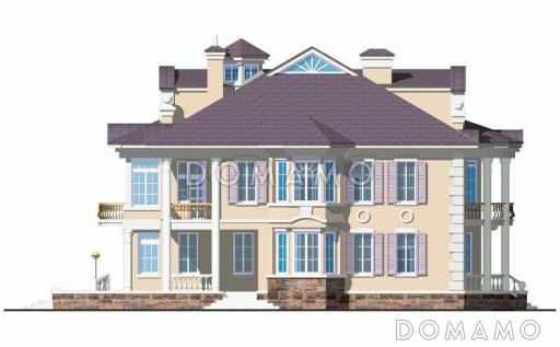 Проект изящного и просторного коттеджа / Фасад 2