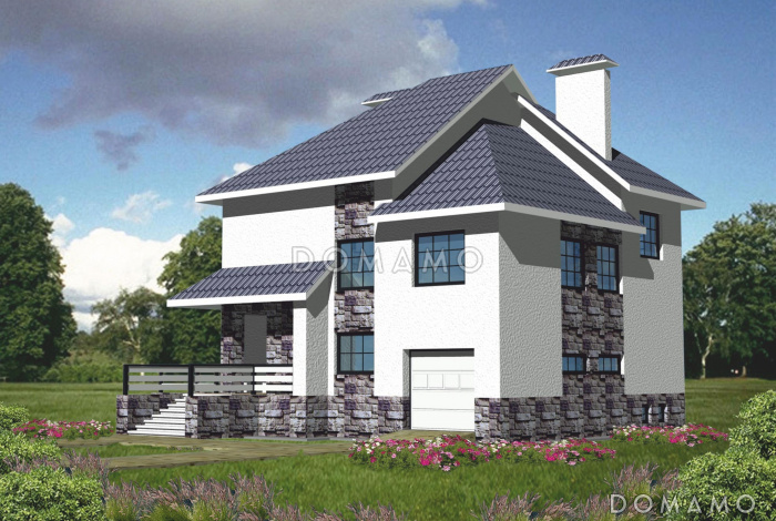 Проект дома из кирпича с небольшой кухней Проект дома из кирпича с небольшой кухней