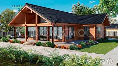 1668 - дом из клееного бруса с большой гостиной и 4 спальнями