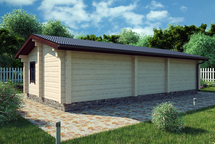 Проект небольшого дачного дома с одной просторной спальней