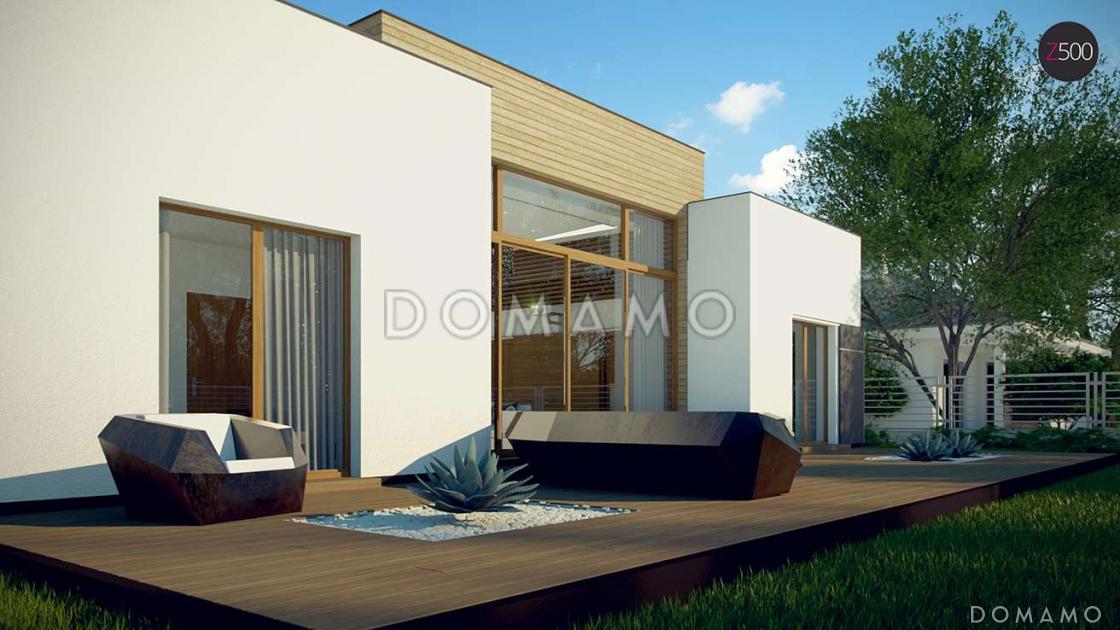 Проект современного одноэтажного дома из кирпича с тремя спальнями и светлой просторной гостиной / 6