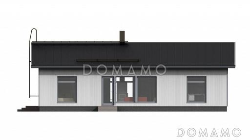 Проект экономичного каркасного дома с мини сауной / Фасад 3