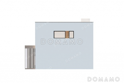 Проект двухэтажного дома с большой террасой и парной / Фасад 4