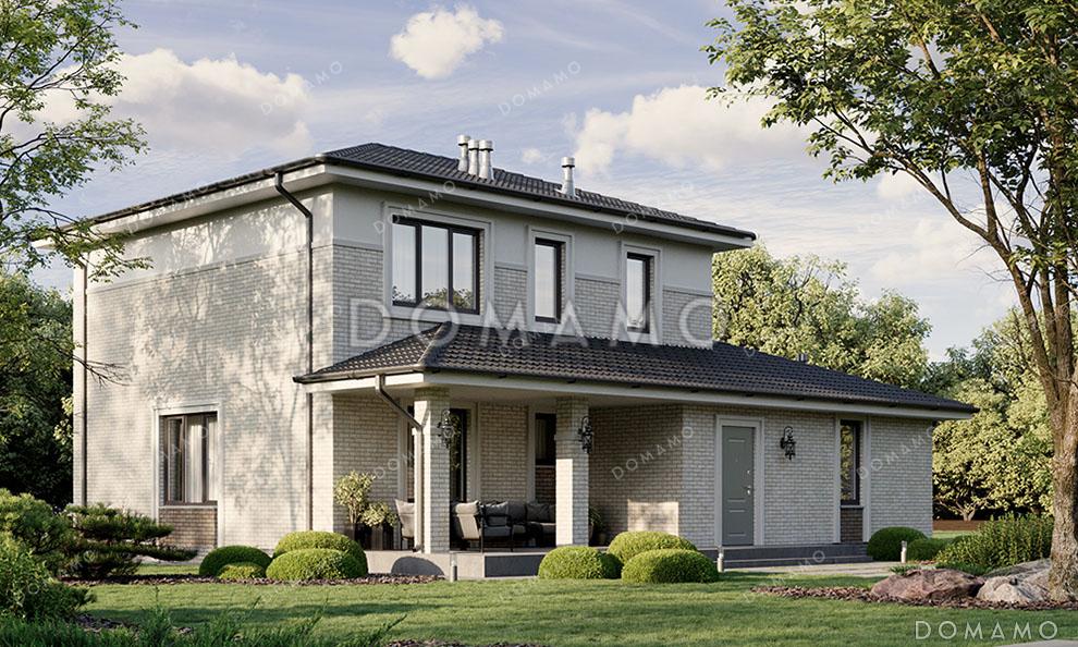 Проект дома с гаражом на две машины, сауной и тремя спальнями / 2