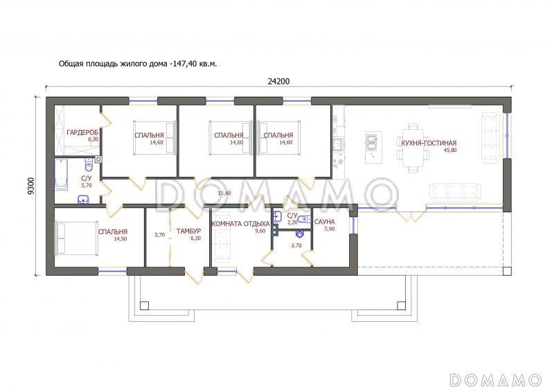 Проект 121 / План 1 этажа