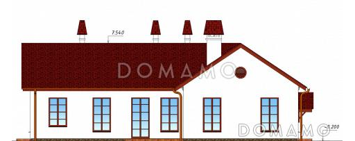 Проект одноэтажного дома с чердачным помещением / Фасад 4