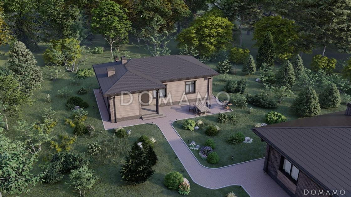 Проект компактного дома с сауной, парной, 2 спальнями и гостиной / 2