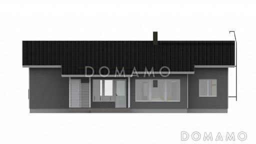 Проект каркасного дома с тремя спальнями / Фасад 1