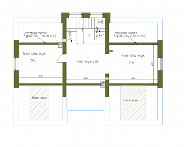 Проект особняка в стиле Тюдор / План мансардного этажа