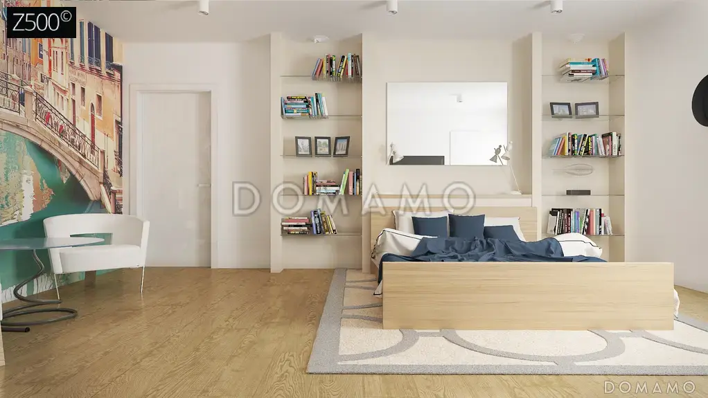 Проект одноэтажного кирпичного дома с гаражом на 2 автомобиля и подвалом / 20