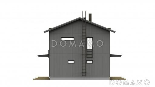 Проект двухэтажного каркасного дома 9х7 / Фасад 3