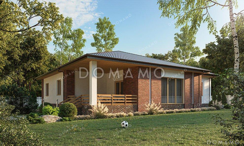 Проект одноэтажного дома со встроенным гаражом / 4