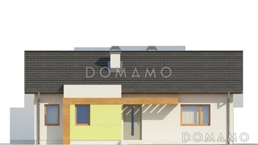 Проект компактного одноэтажного дома из газобетона с современными элементами экстерьера / Фасад 2
