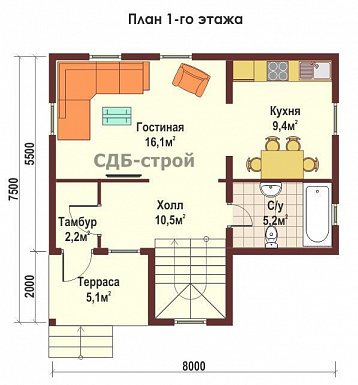 ДБР9 / План 1 этажа