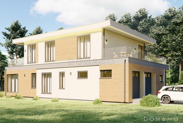 Проект эргономичного дома с гаражом на две машины S-258 Проект эргономичного дома с гаражом на две машины S-258