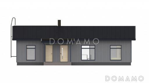 Проект современного каркасного дома с большими окнами / Фасад 3