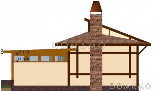 Проект беседки с барбекю / Фасад 3