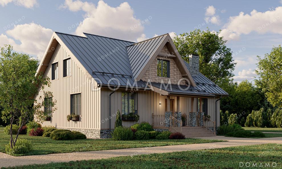 Проект дома с 3 спальнями, зимним садом и кладовой на кухне / 2