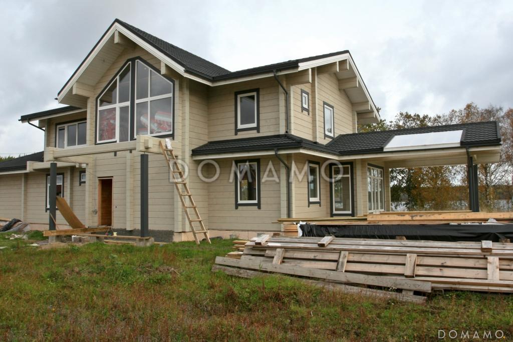 Проект большого деревянного дома из клееного бруса с бильярдной / 6