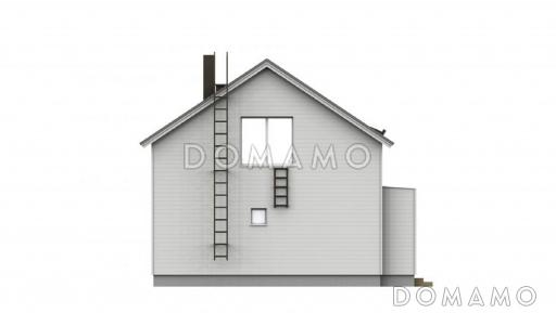 Проект каркасного дома с мансардой / Фасад 4