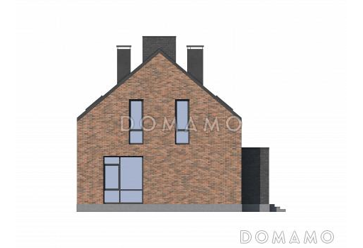 Проект дома в стиле барнхаус со вторым светом и лаунж-зоной наверху / Фасад 3