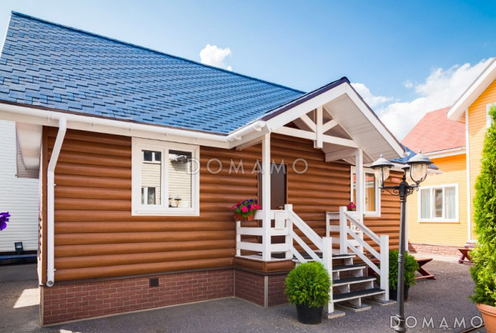 Проект яркого дома из бруса