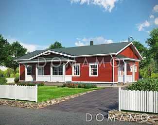 Проект каркасного дома с просторной прихожей