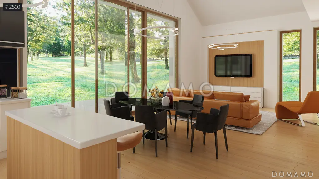 Проект дома из газобетона в стиле барнхаус с кабинетом, комнатой отдыха и увеличенной котельной / 8