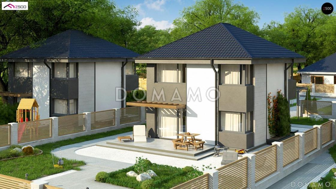 Проект двухэтажного дома из газобетона с дневной зоной на первом этаже и тремя спальнями на втором / 3