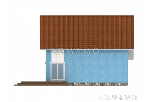 Проект каркасного дома с санузлом на втором этаже / Фасад 3