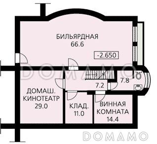 Готовый проект дома с цокольным этажом / План цокольного этажа