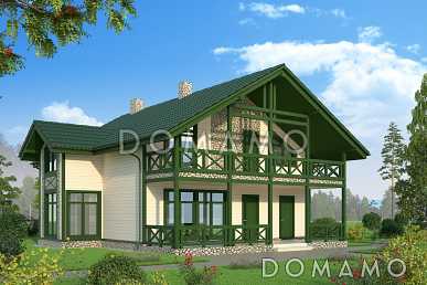 Проект современного загородного двухэтажного дома с сауной Проект современного загородного двухэтажного дома с сауной