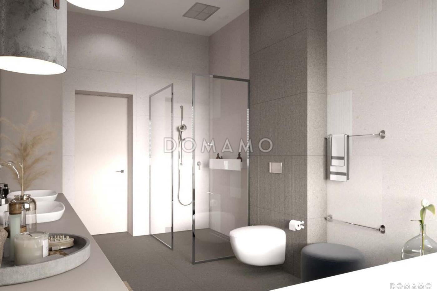 Проект дома из газобетона с сауной, 3 спальнями, террасой барбекю и навесом на 2 машины / 25