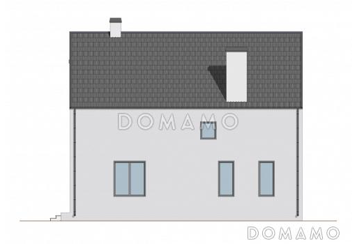 Проект двухэтажного дома в стиле барнхаус с 4 спальнями, вторым светом, крытой террасой и автонавесом / Фасад 1