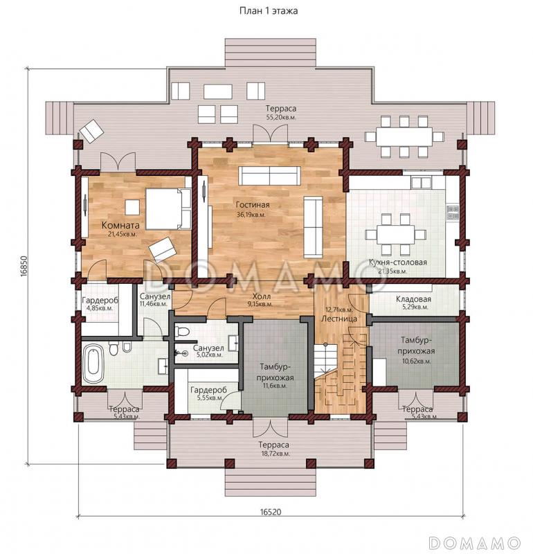 ЖЕНЕВА 430 / План 1 этажа ЖЕНЕВА 430 / План 1 этажа