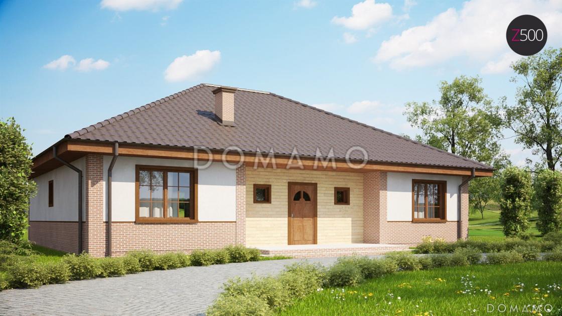 Проект одноэтажного каркасного дома с зоной барбекю на террасе  / 3