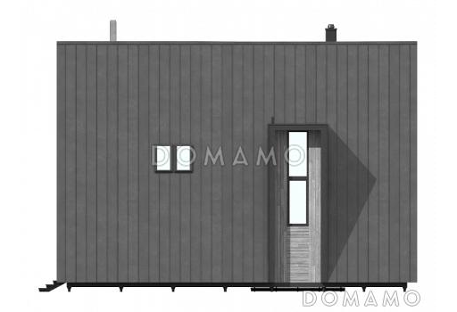 Проект каркасного загородного А-образного дома с террасой, лоджией / Фасад 4