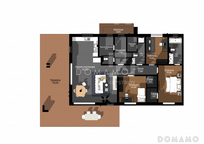 КейСтрой-369 / План 1 этажа