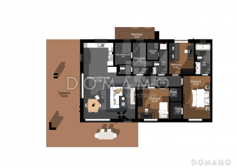 КейСтрой-369 / План 1 этажа