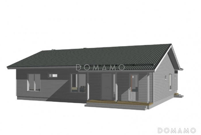 Проект каркасного дома с комнатой отдыха в зоне сауны Проект каркасного дома с комнатой отдыха в зоне сауны