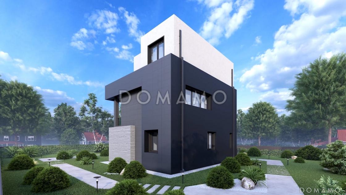 Проект трехэтажного дома в стиле хай-тек, адаптированный для сейсмозоны / 4