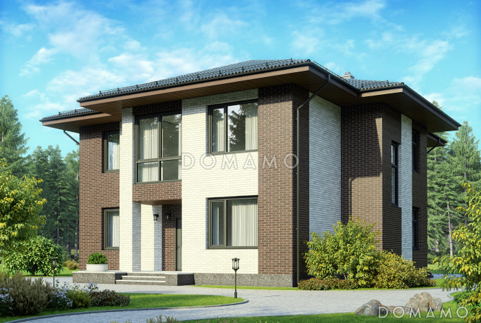 Проект двухэтажного дома по технологии ЛСТК