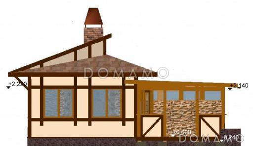 Проект беседки с барбекю / Фасад 1