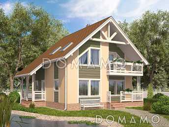 Проект каркасного дома с тренажерным залом на мансардном этаже